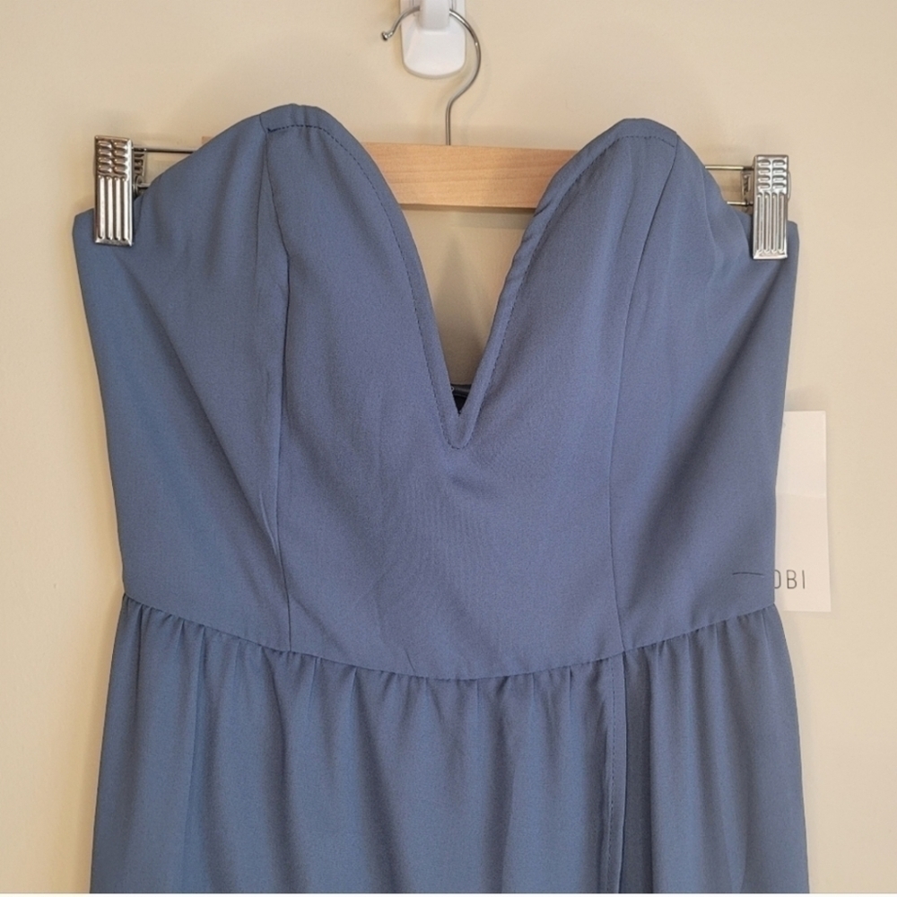 TOBI Krystal Light Blue Strapless Maxi Dress Size Small - Picture 5 of 11
